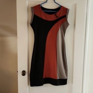 Brown, Tan & Orange Dress